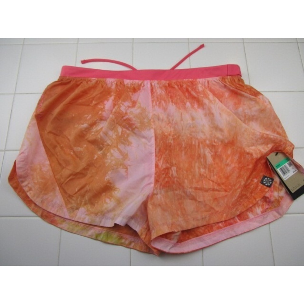 Nike Trail Running Repel Shorts Brief Lined Coral Tie Dye Women's XL DX1021-611